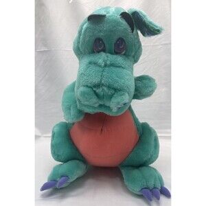 LIBERTY TOY DRAGON 11" GREEN PLUSH 1995 BIG. SILLY STUFFED ANIMAL TOY RARE